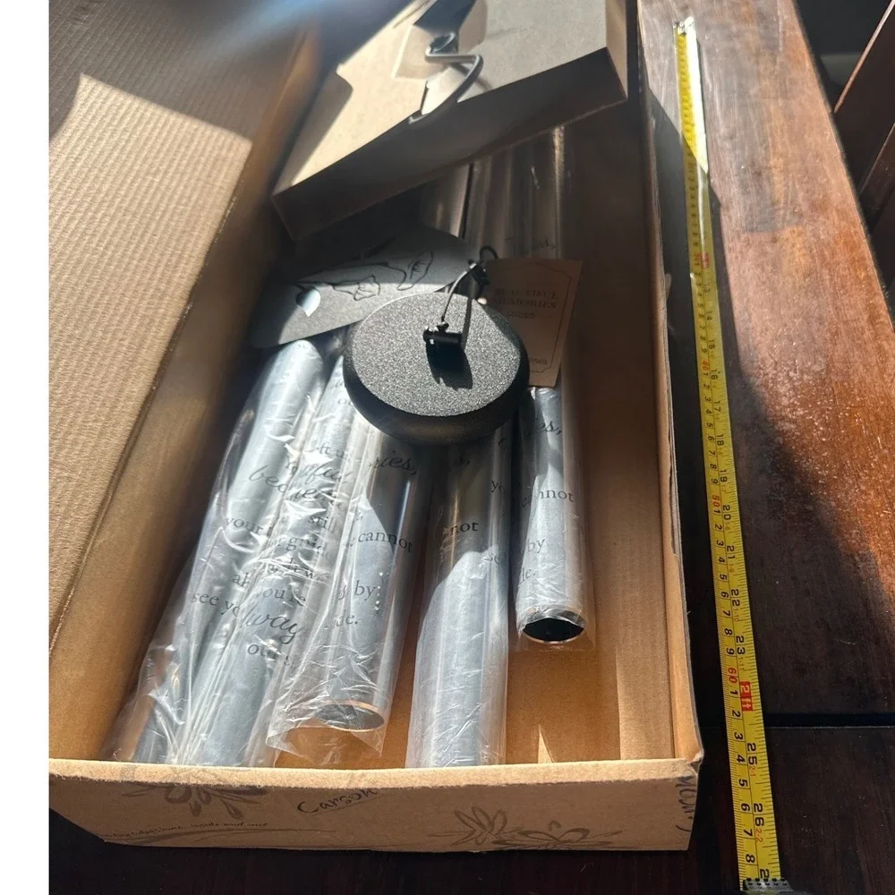 Carson Sonnet Chimes Beautiful Memories 44 Inch Memorial Wind Chimes 60200 Silvr